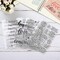 4 Sheets Words Clear Stamps for Card Making Silicone Sentiment Stamp with Scripture Greeting Words Pattern for Valentines Christmas Holiday Card and DIY Scrapbooking Journal(Transparent,Sentiment)